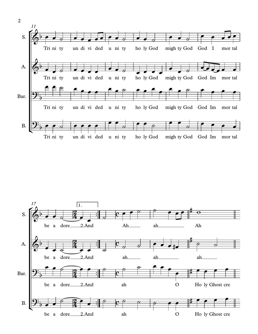 God Father Praise and Glory 4-Part scores gallery preview page 2
