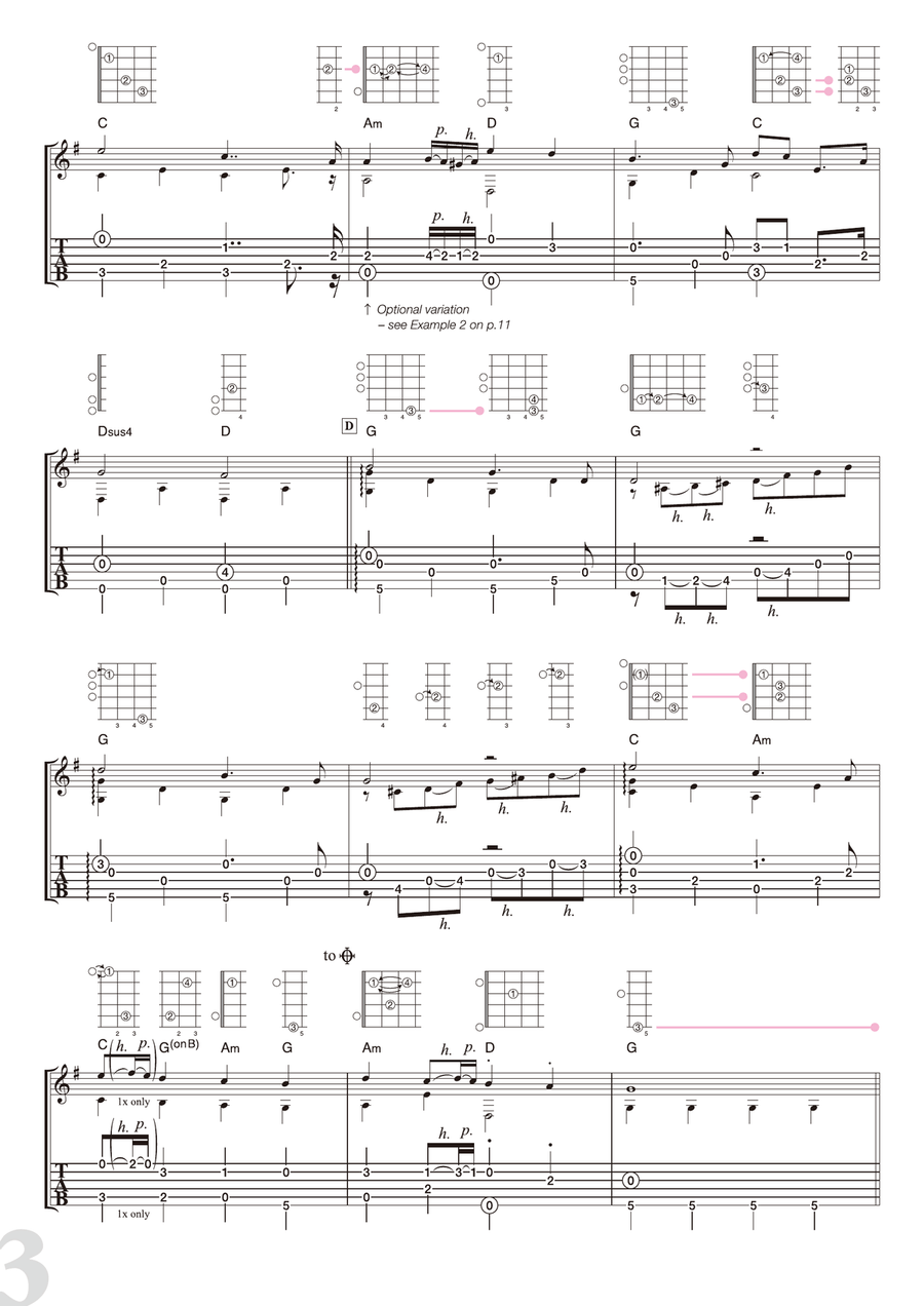 Wagner : Festive March (from “Tannhauser” ) [for solo acoustic guitar] Acoustic Guitar scores gallery preview page 3