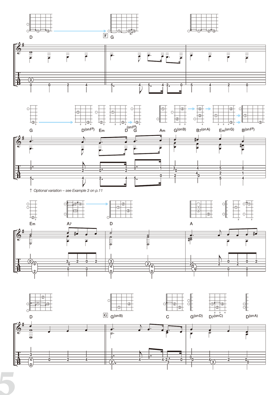 Wagner : Festive March (from “Tannhauser” ) [for solo acoustic guitar] Acoustic Guitar scores gallery preview page 5