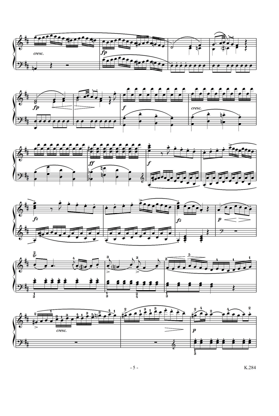 Piano Sonata No.6 K.284 - Wolfgang Amadeus Mozart Piano Solo scores gallery preview page 5