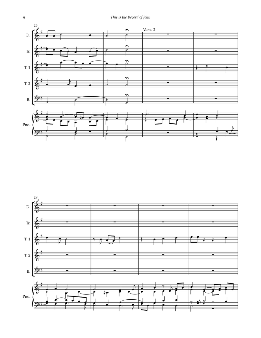 This is the Record of John by Orlando Gibbons for recorder ensemble and piano or organ Chamber Music scores gallery preview page 6