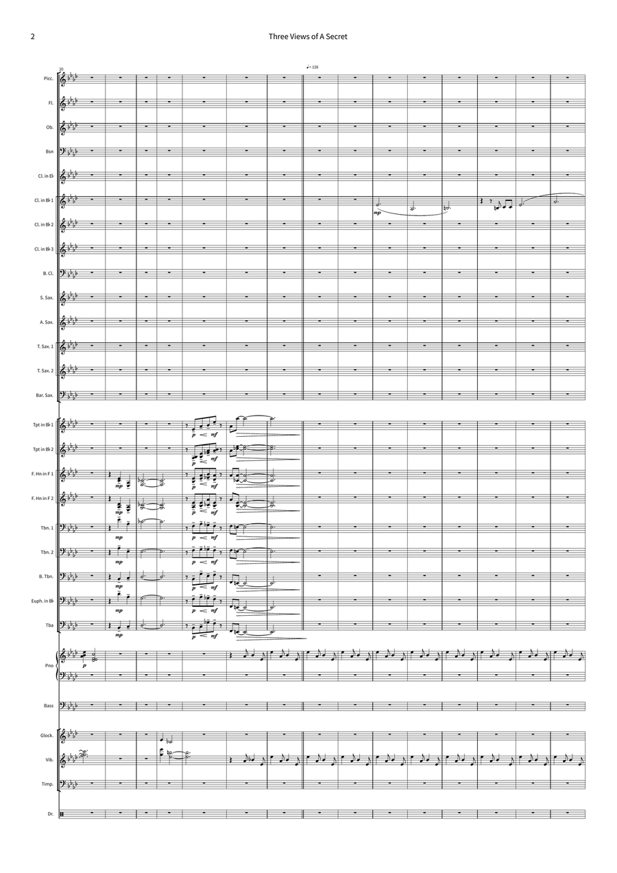 Three Views Of A Secret Concert Band scores gallery preview page 2