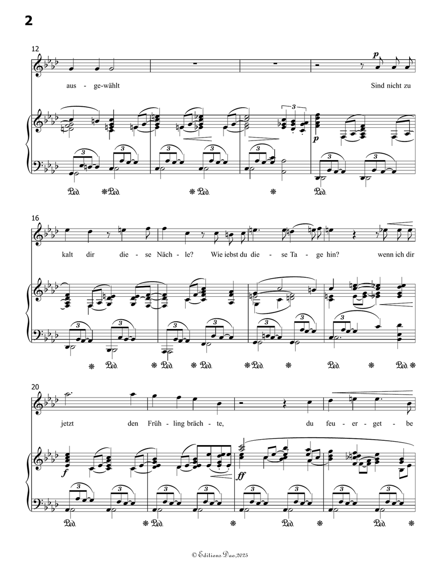 Die Georgine, by Richard Strauss, Op.10 No.4, in f minor Piano, Vocal scores gallery preview page 4
