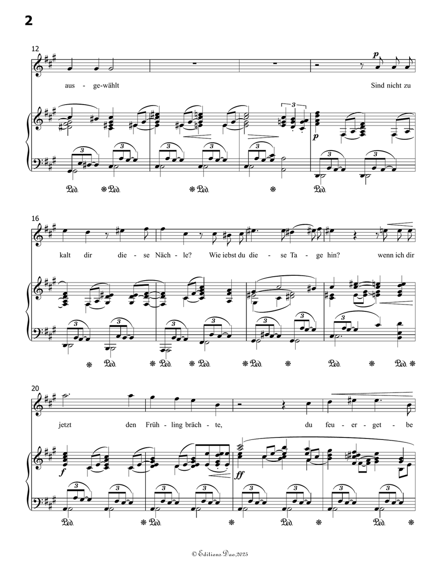 Die Georgine, by Richard Strauss, Op.10 No.4, in f sharp minor Piano, Vocal scores gallery preview page 4