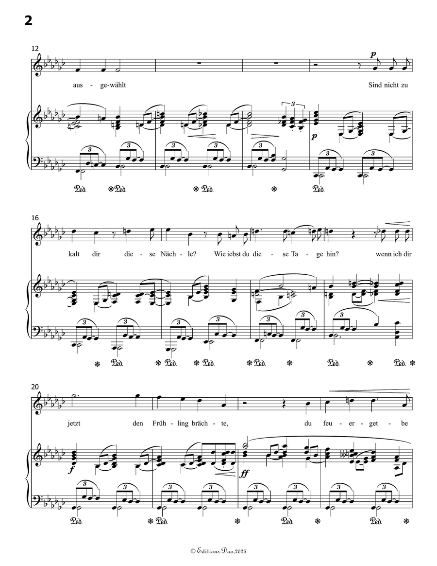 Die Georgine, by Richard Strauss, Op.10 No.4, in e flat minor Piano, Vocal scores gallery preview page 4