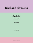 Geduld, by Richard Strauss, Op.10 No.5, in G flat Major