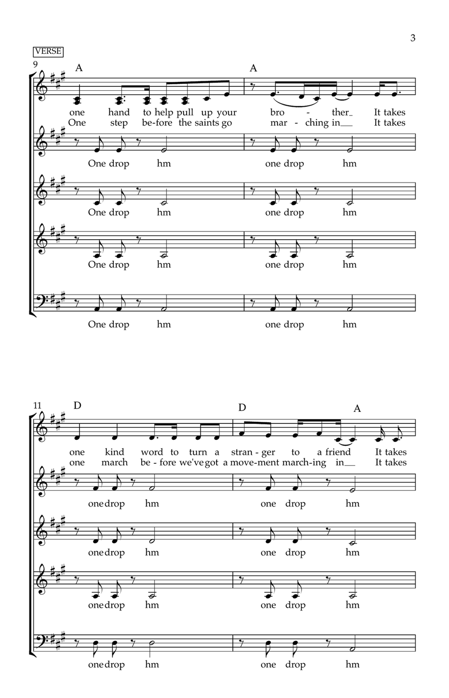One Drop One Drop 3-Part scores gallery preview page 3