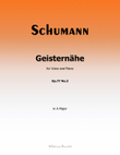Geisternahe, by Schumann, Op.77 No.3, in A Major