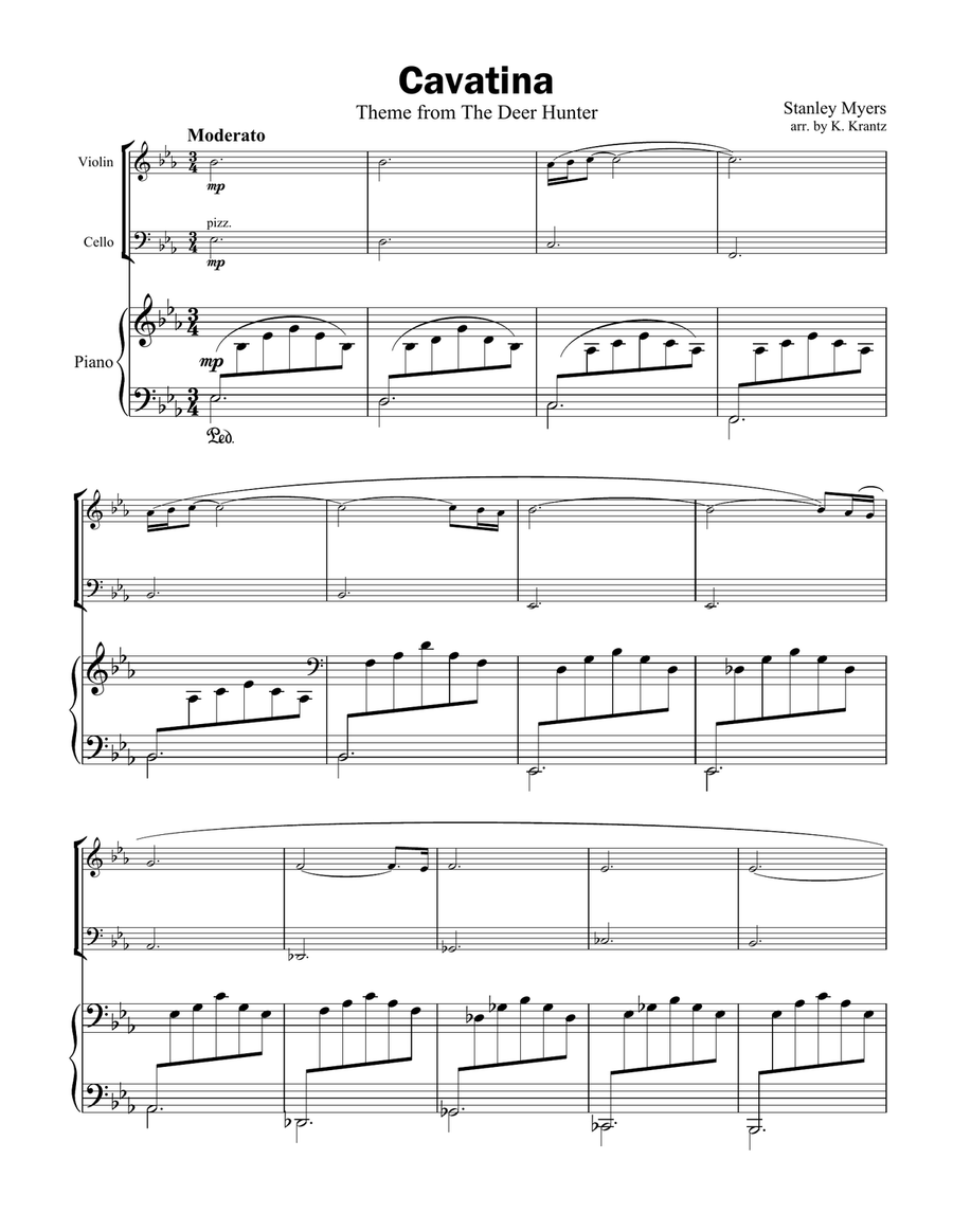Cavatina Cavatina Piano Trio scores gallery preview page 1