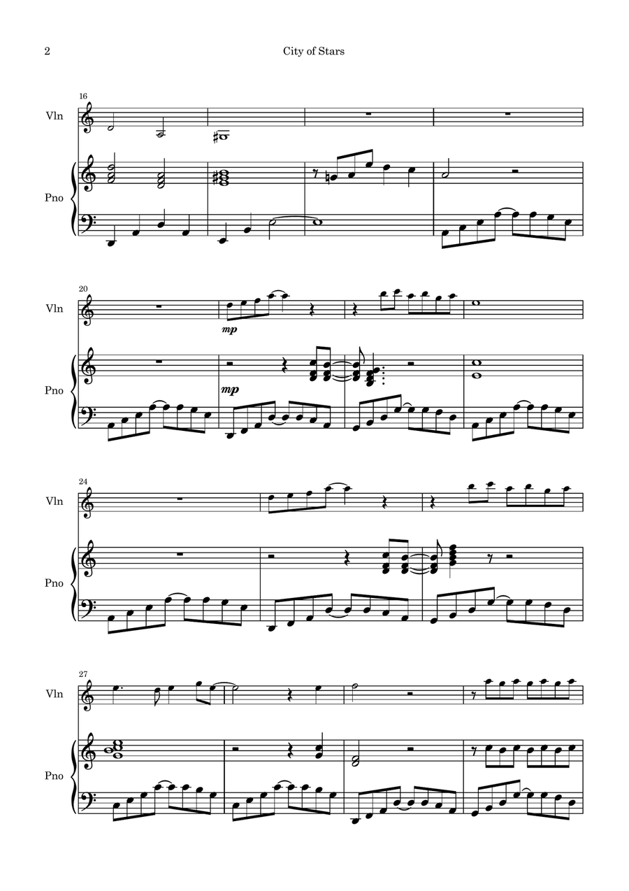 City Of Stars City Of Stars Violin Solo scores gallery preview page 2