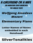 A Girlfriend or a Wife the Magic Flute Easy Elementary Piano Sheet Music
