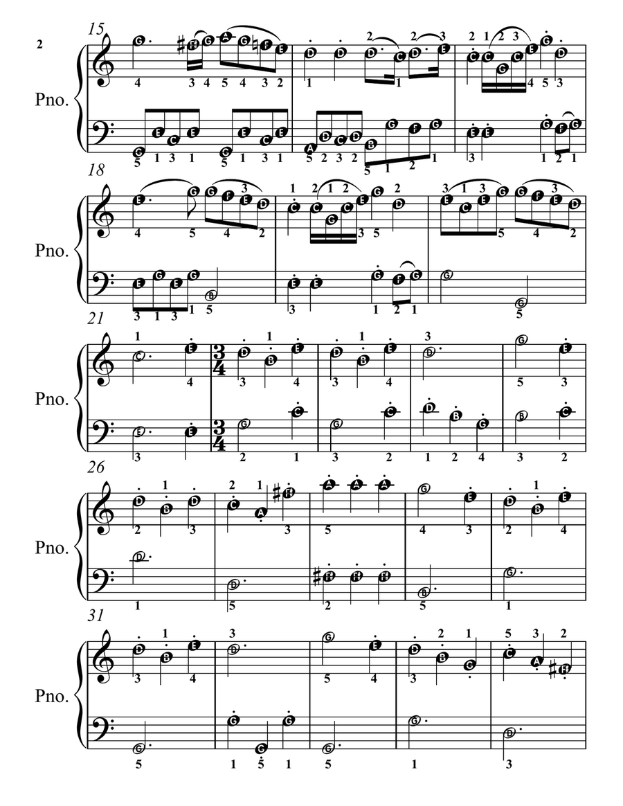 A Girlfriend or a Wife the Magic Flute Easy Elementary Piano Sheet Music Easy Piano scores gallery preview page 3
