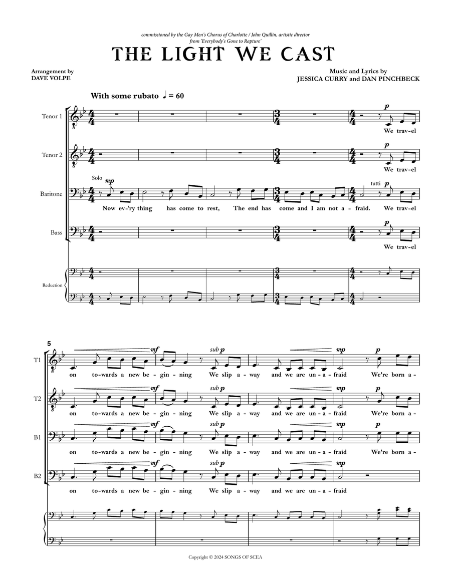 The Light We Cast The Light We Cast TTBB scores gallery preview page 1