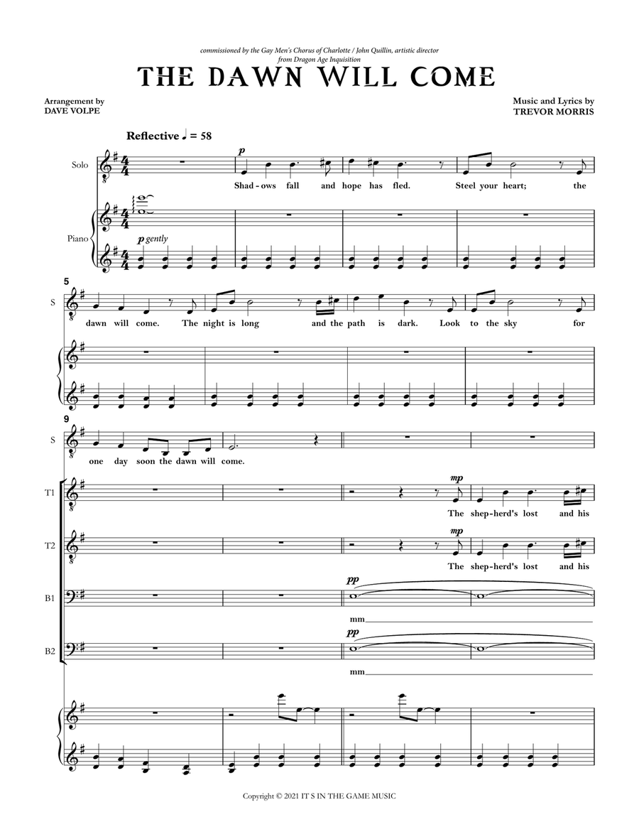 The Dawn Will Come The Dawn Will Come TTBB scores gallery preview page 1