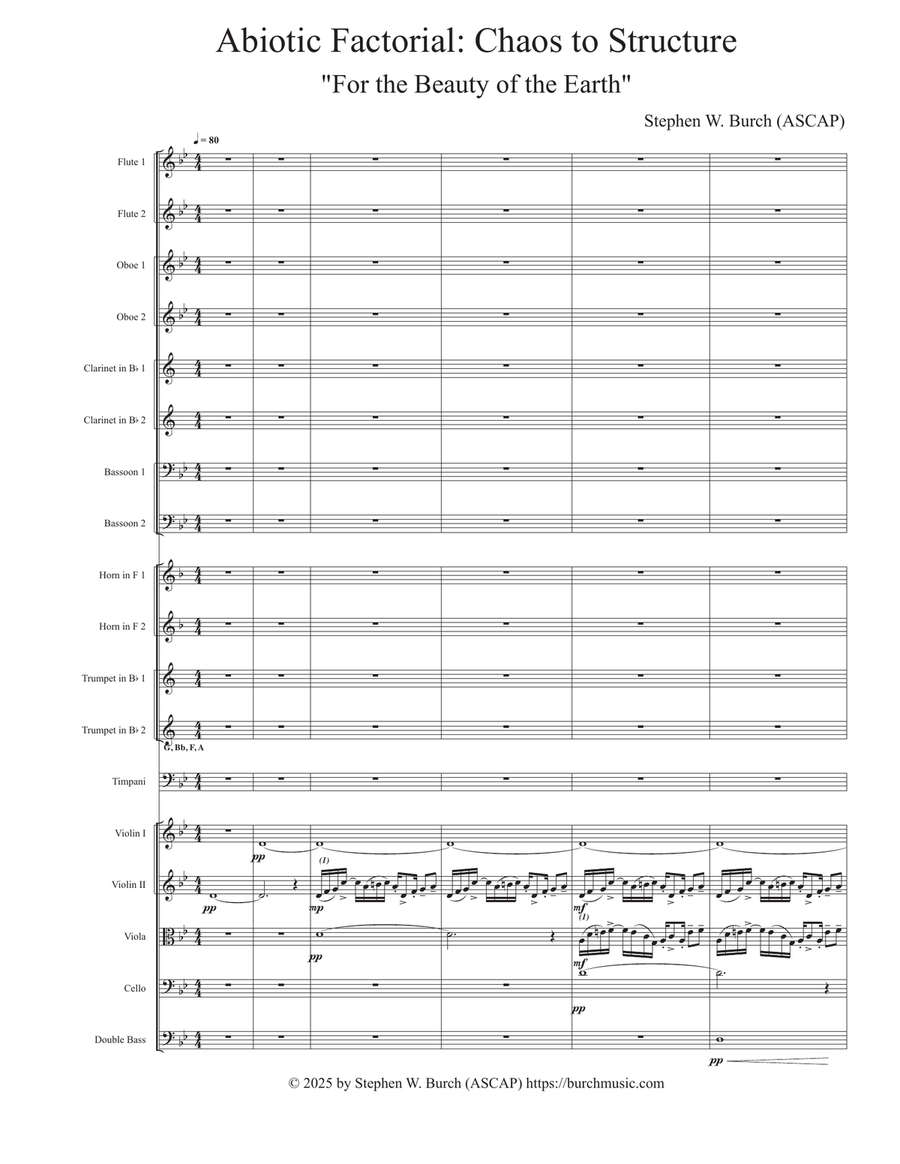 Abiotic Factorial: Chaos to Structure Full Orchestra scores gallery preview page 2