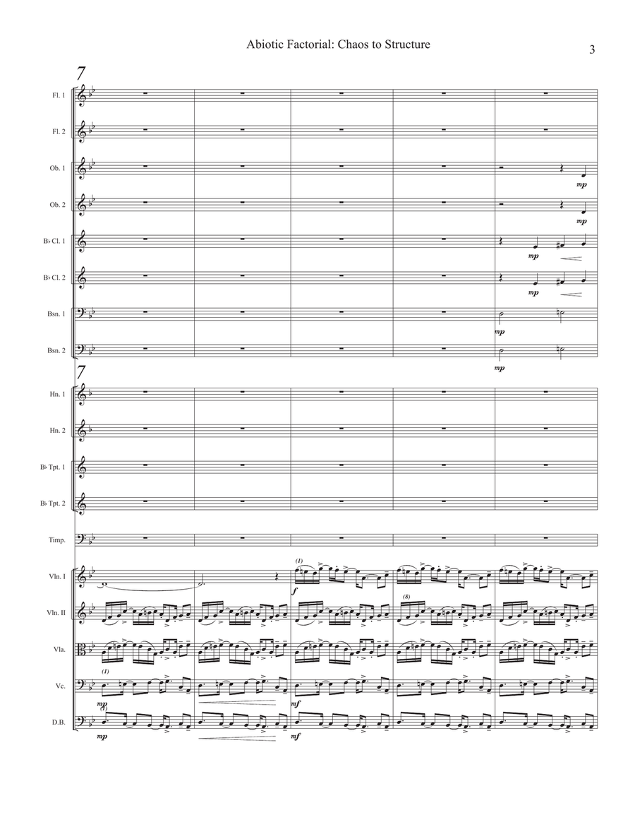 Abiotic Factorial: Chaos to Structure Full Orchestra scores gallery preview page 3
