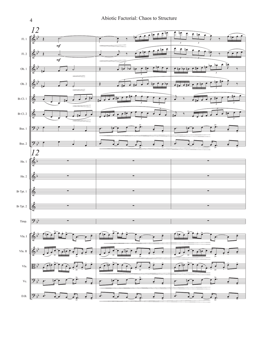 Abiotic Factorial: Chaos to Structure Full Orchestra scores gallery preview page 4