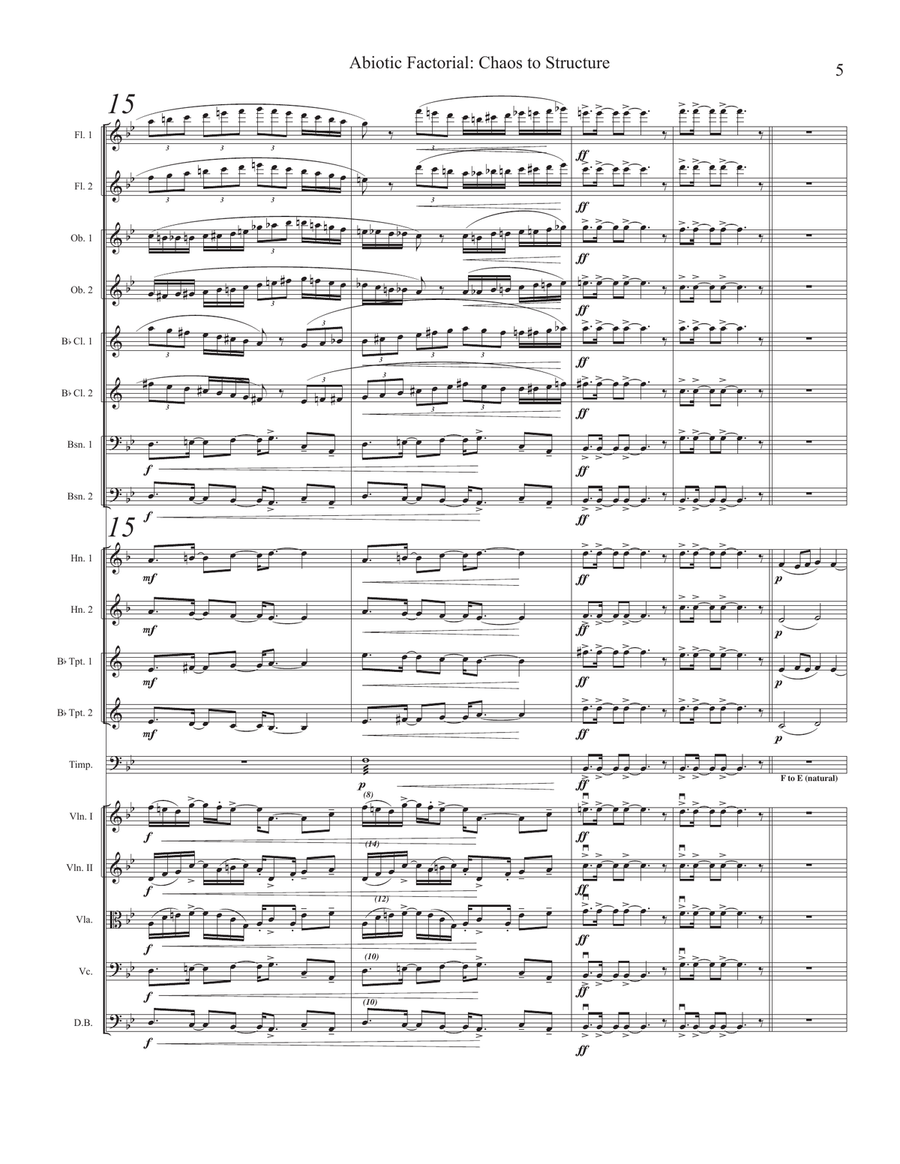 Abiotic Factorial: Chaos to Structure Full Orchestra scores gallery preview page 5