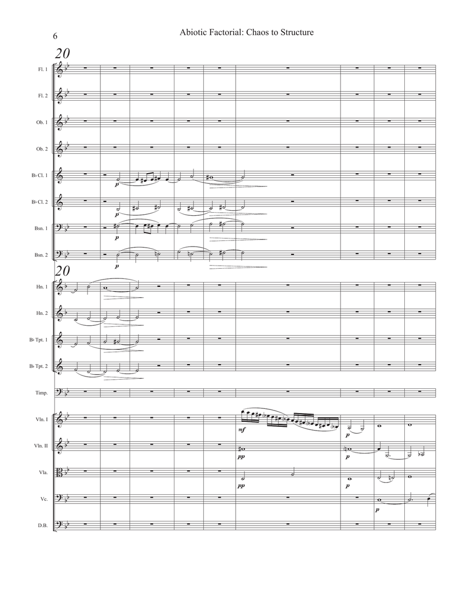 Abiotic Factorial: Chaos to Structure Full Orchestra scores gallery preview page 6