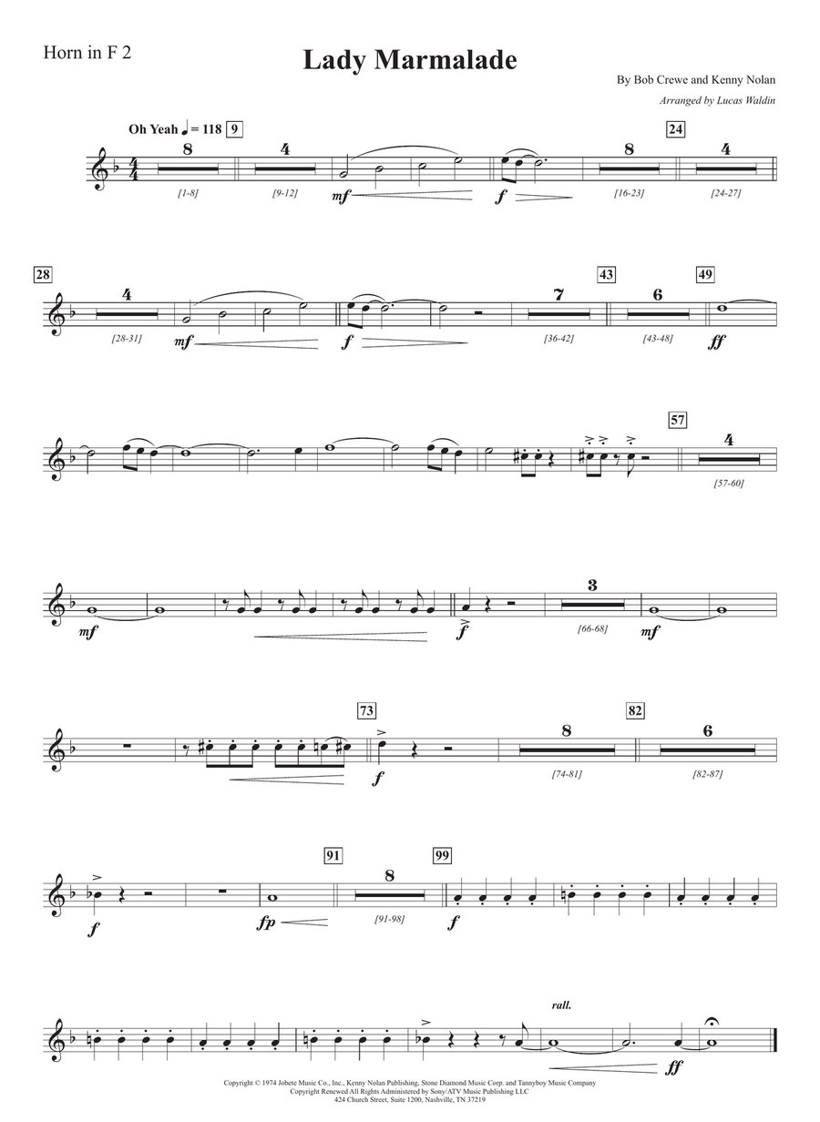 Lady Marmalade Lady Marmalade Full Orchestra scores gallery preview page 2