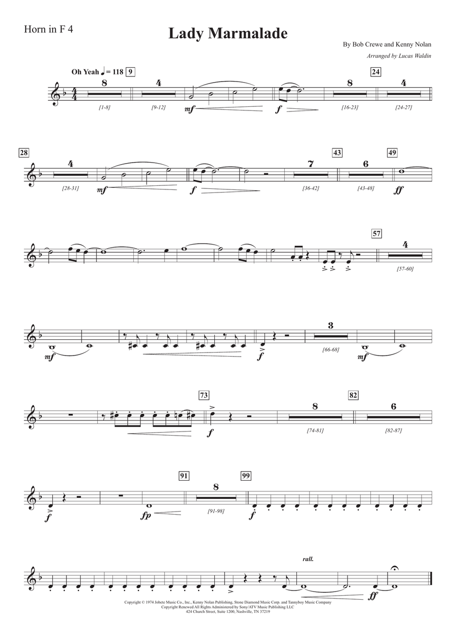 Lady Marmalade Lady Marmalade Full Orchestra scores gallery preview page 4