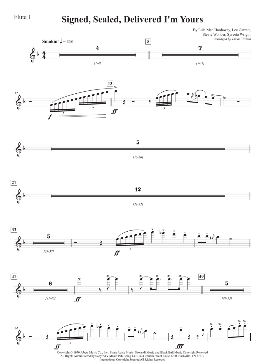 Signed, Sealed, Delivered I'm Yours Full Orchestra scores gallery preview page 1