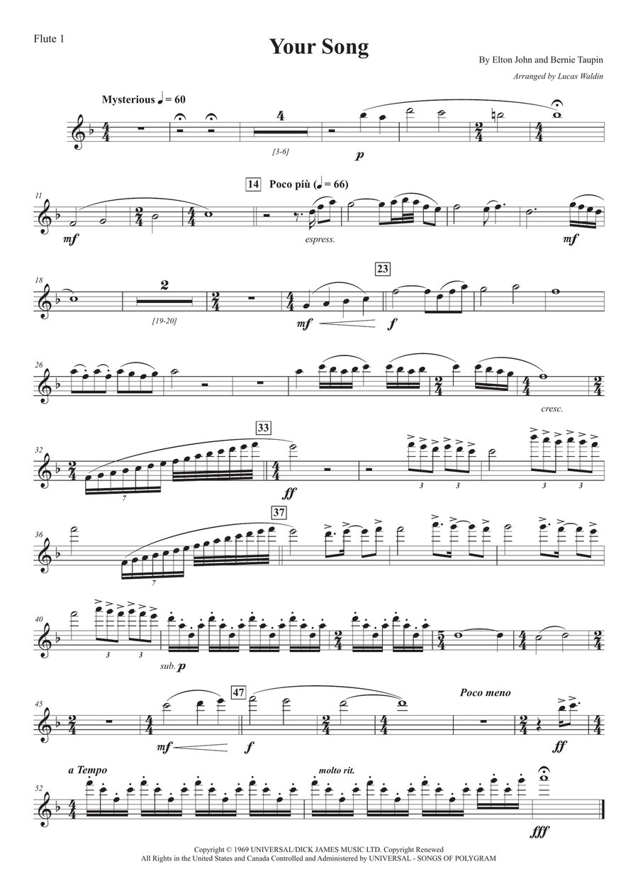 Your Song Your Song Full Orchestra scores gallery preview page 1