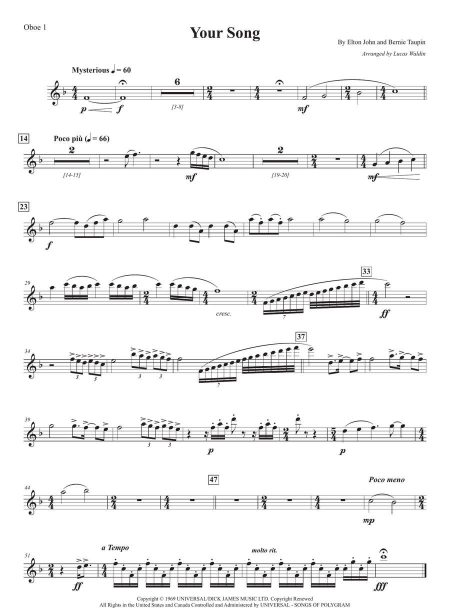 Your Song Your Song Full Orchestra scores gallery preview page 3