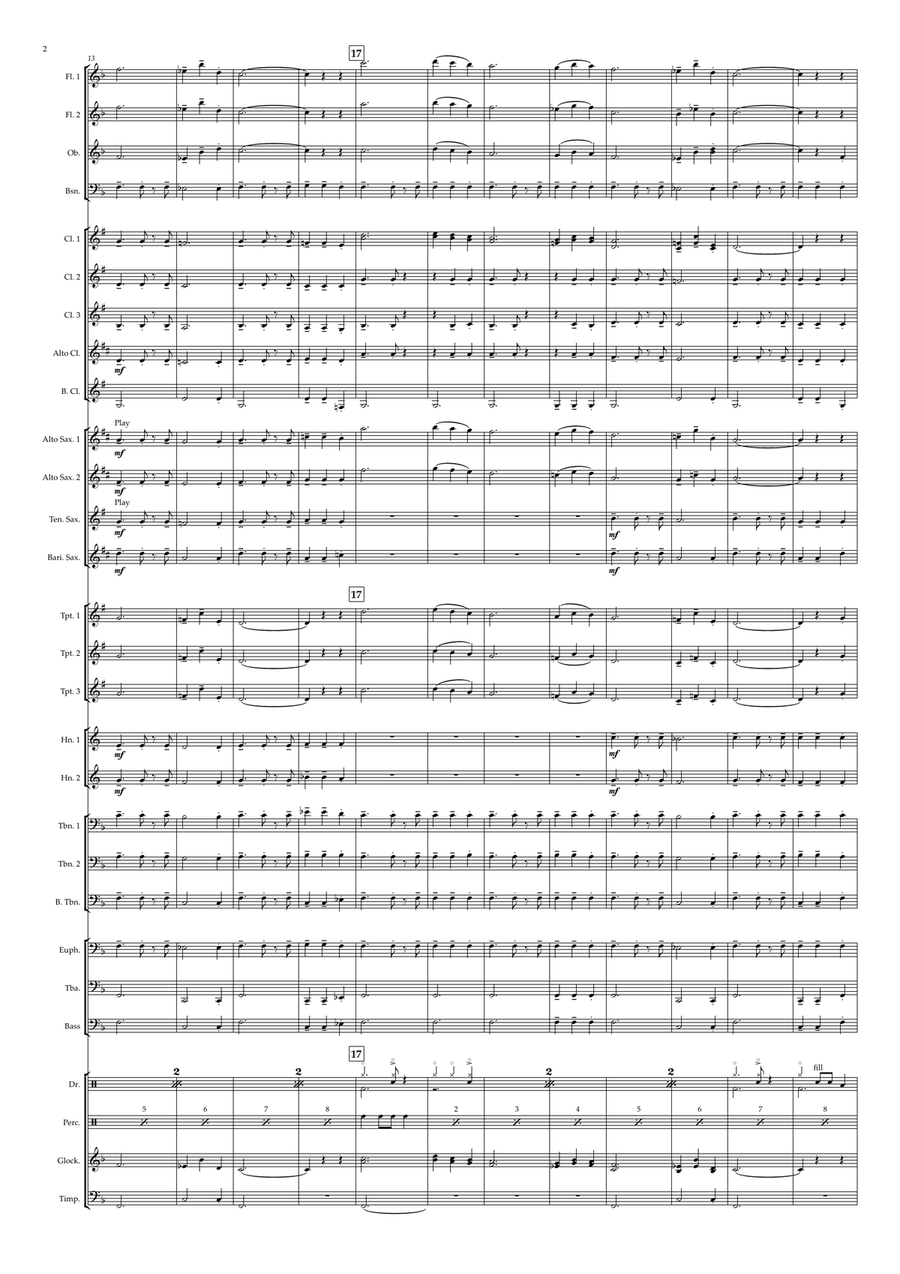 Norwegian Wood (This Bird Has Flown) Concert Band scores gallery preview page 2