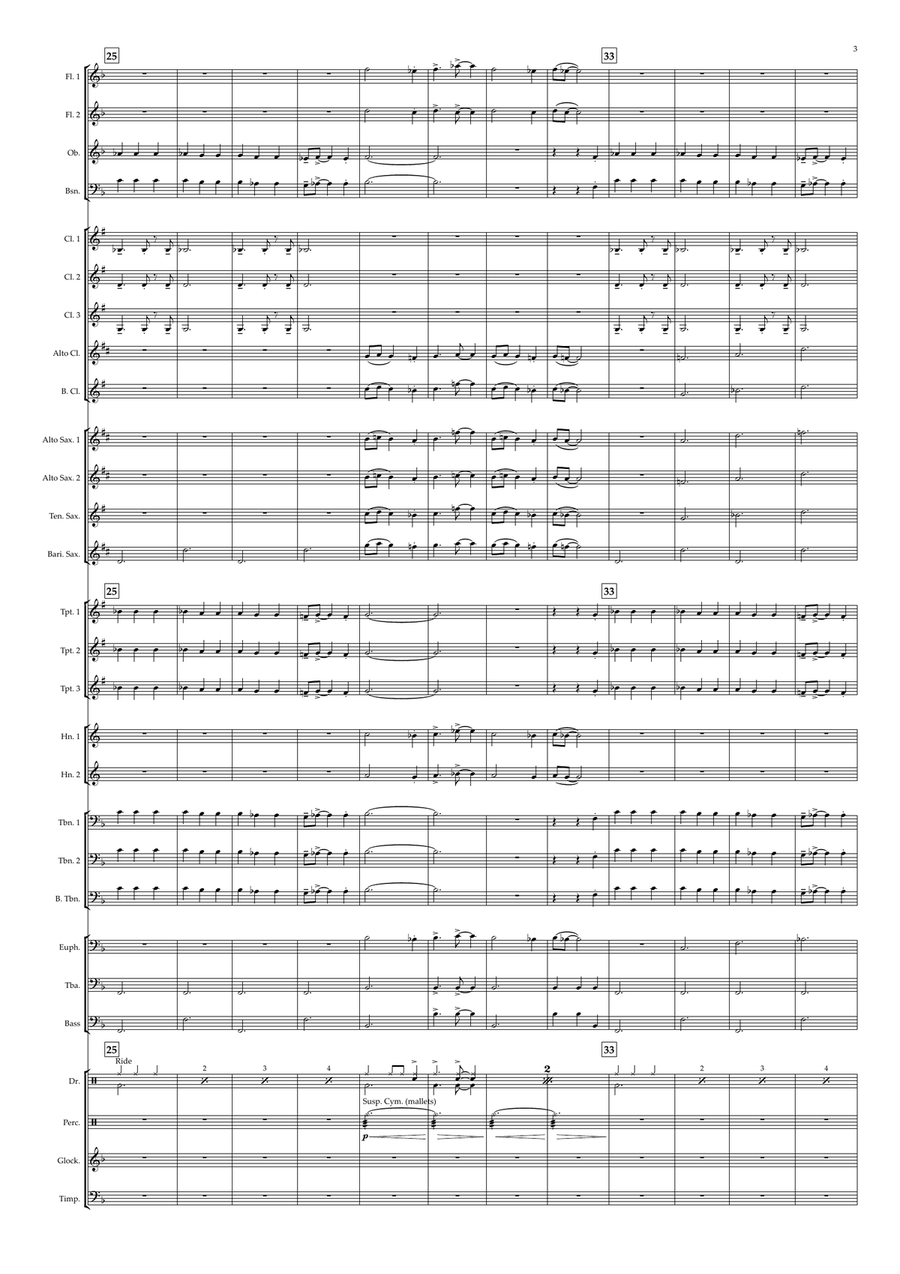 Norwegian Wood (This Bird Has Flown) Concert Band scores gallery preview page 3