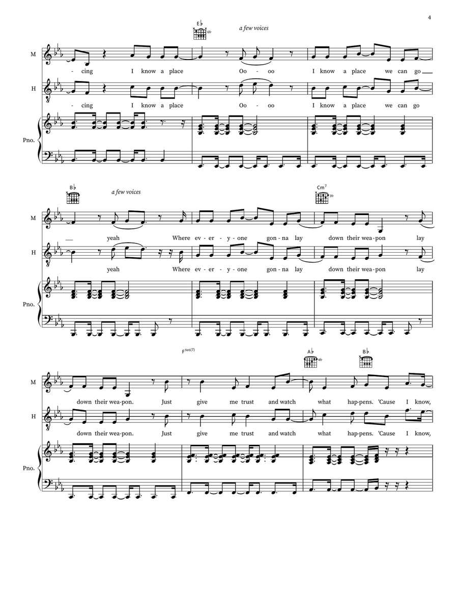 I Know A Place I Know A Place 2-Part scores gallery preview page 4