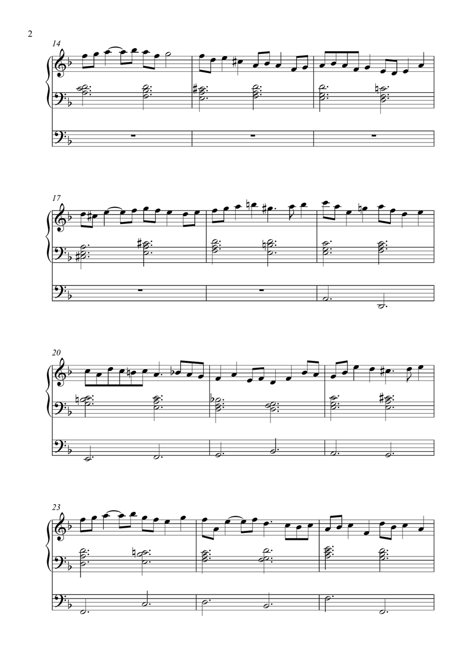 Sanctuary of Silence, Op. 304 (Organ Solo) by Vidas Pinkevicius Organ Solo scores gallery preview page 2
