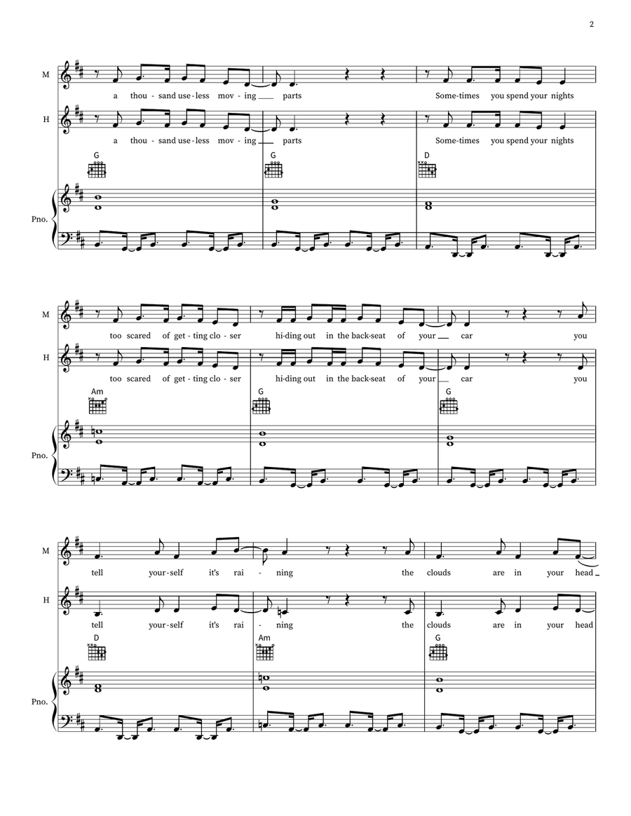 Look Up Look Up 2-Part scores gallery preview page 2