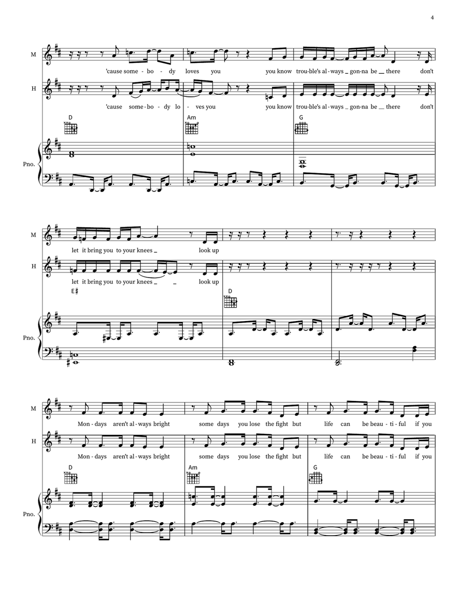 Look Up Look Up 2-Part scores gallery preview page 4