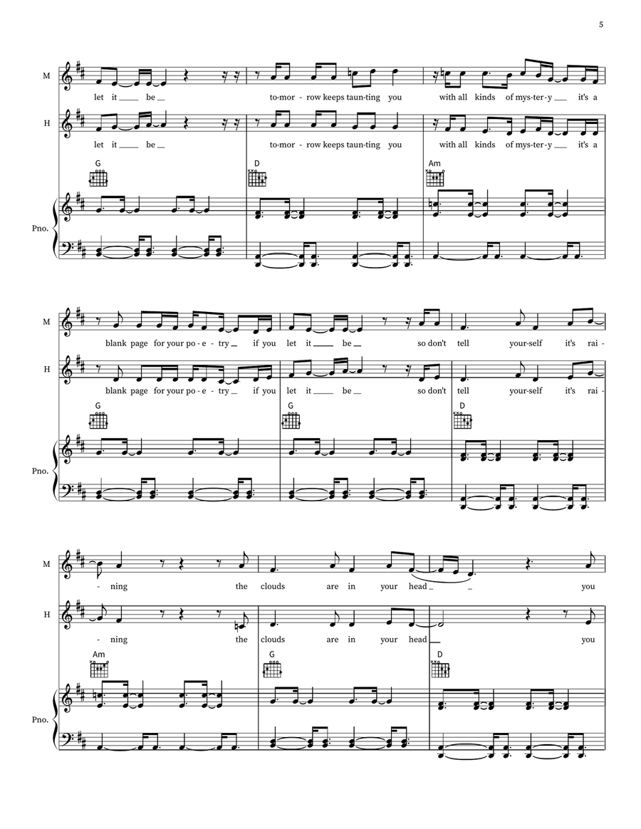 Look Up Look Up 2-Part scores gallery preview page 5