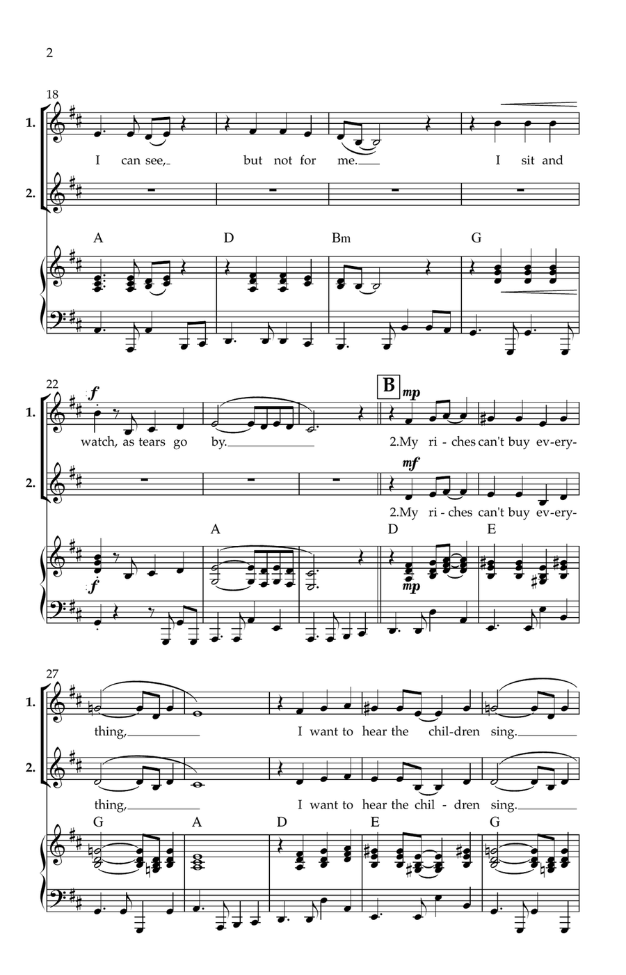 As Tears Go By As Tears Go By 2-Part scores gallery preview page 2
