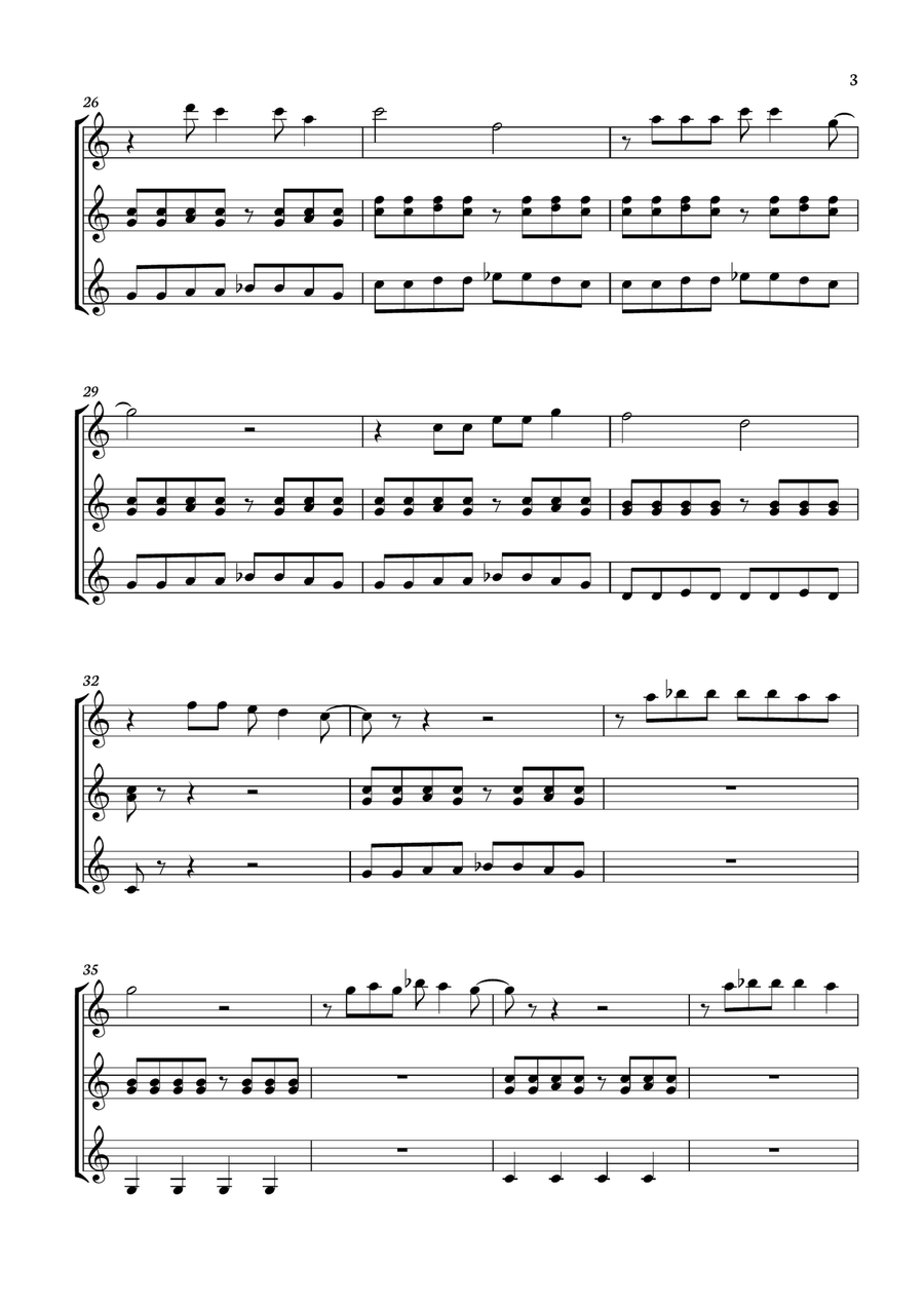 Surfin' U.s.a. Surfin' U.s.a. Guitar Ensemble scores gallery preview page 3