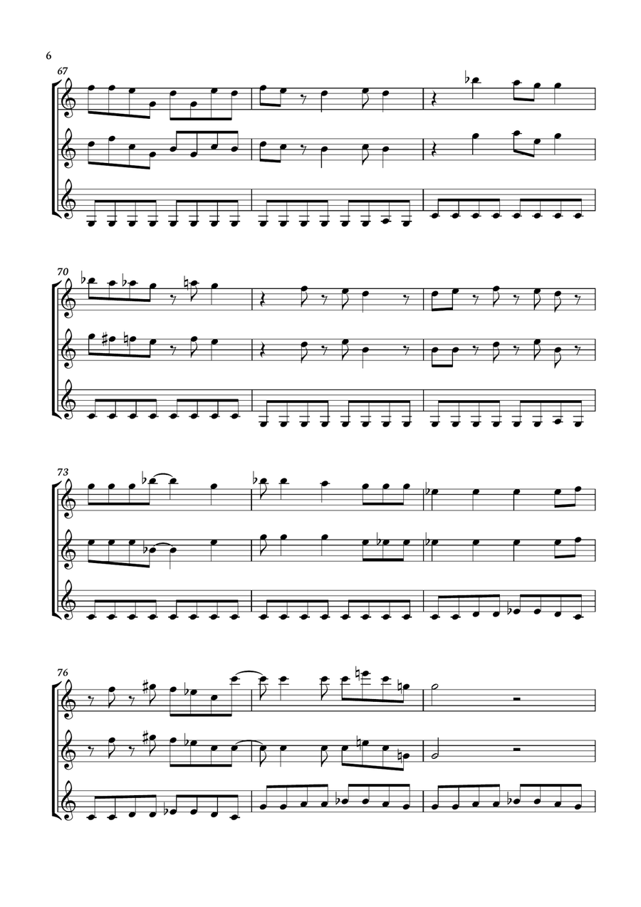 Surfin' U.s.a. Surfin' U.s.a. Guitar Ensemble scores gallery preview page 6