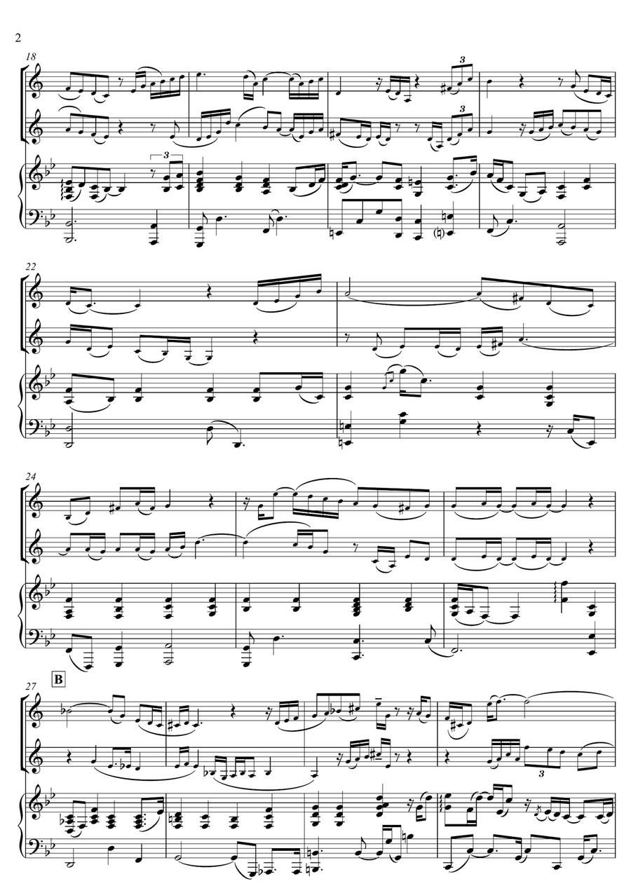 Arioso - TRIO INT (2 clarinets & piano) Woodwind Duet scores gallery preview page 2