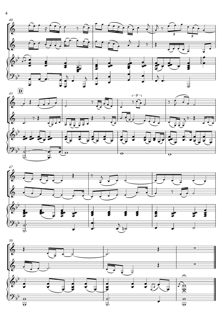 Arioso - TRIO INT (2 clarinets & piano) Woodwind Duet scores gallery preview page 4