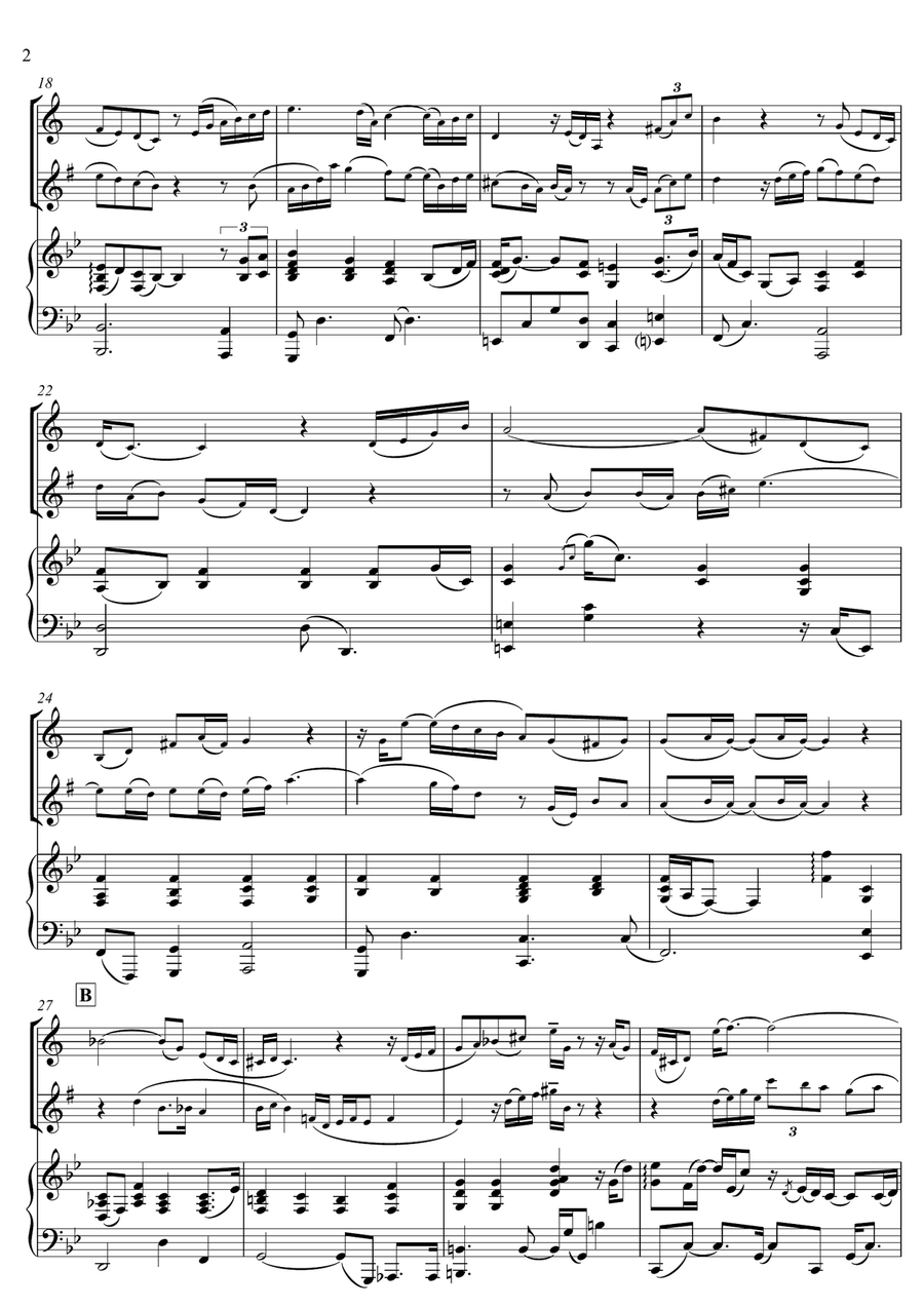Arioso - TRIO INT (clarinet, alto sax & piano) Woodwind Duet scores gallery preview page 2