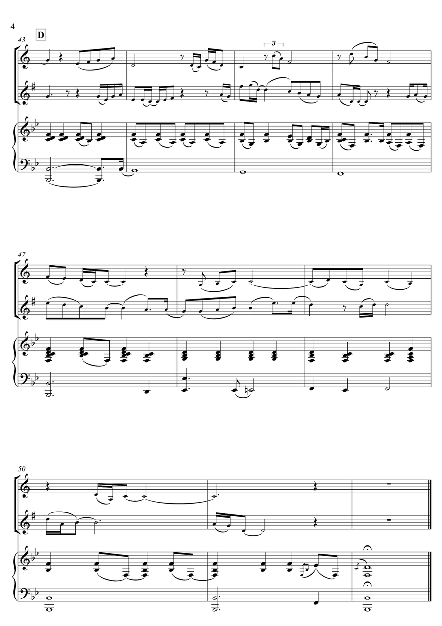 Arioso - TRIO INT (clarinet, alto sax & piano) Woodwind Duet scores gallery preview page 4