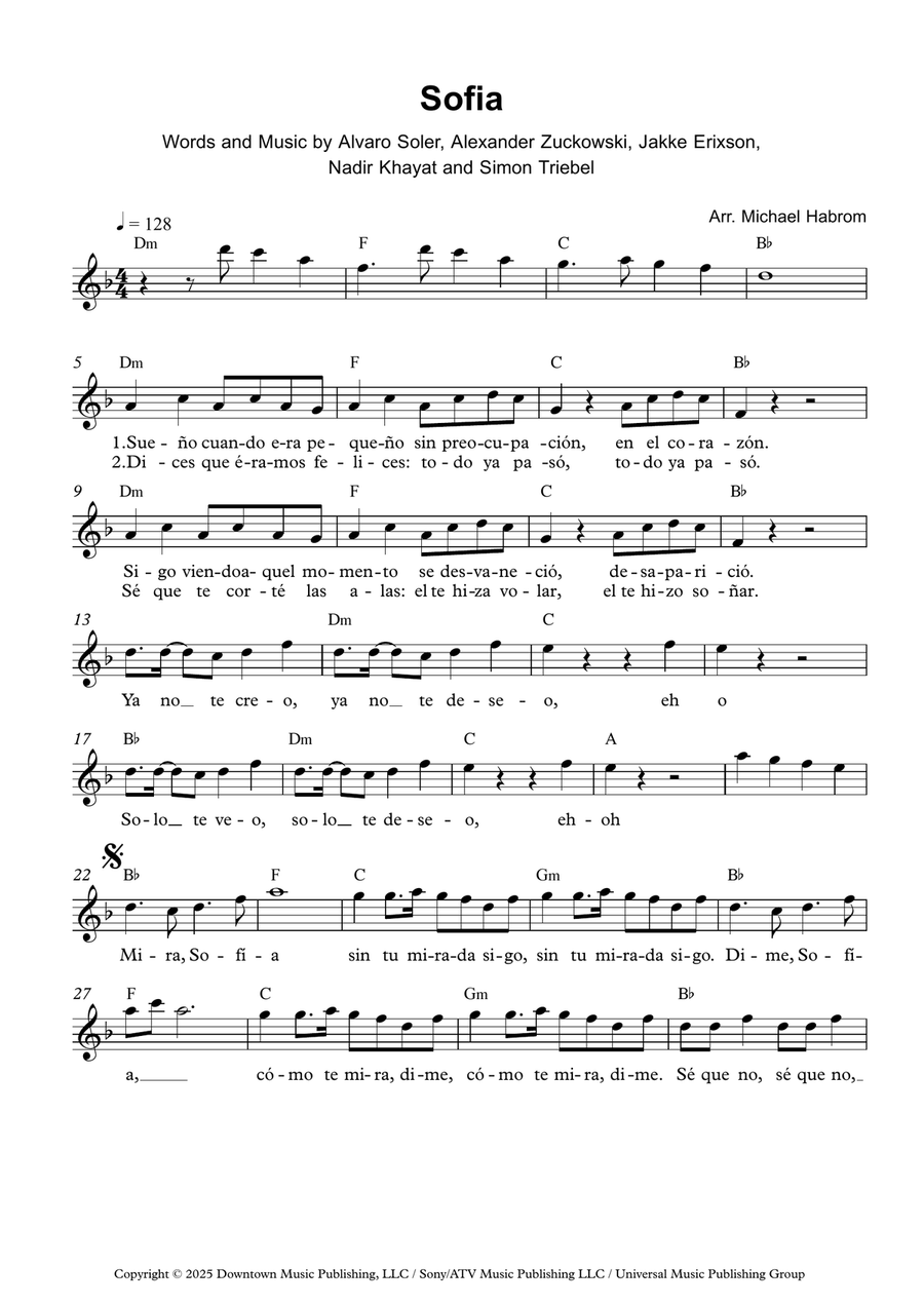 Sofia Sofia Alto Recorder scores gallery preview page 1
