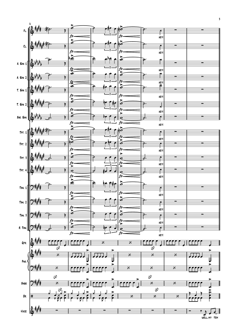 Gimme Some Lovin' Gimme Some Lovin' Jazz Ensemble scores gallery preview page 3
