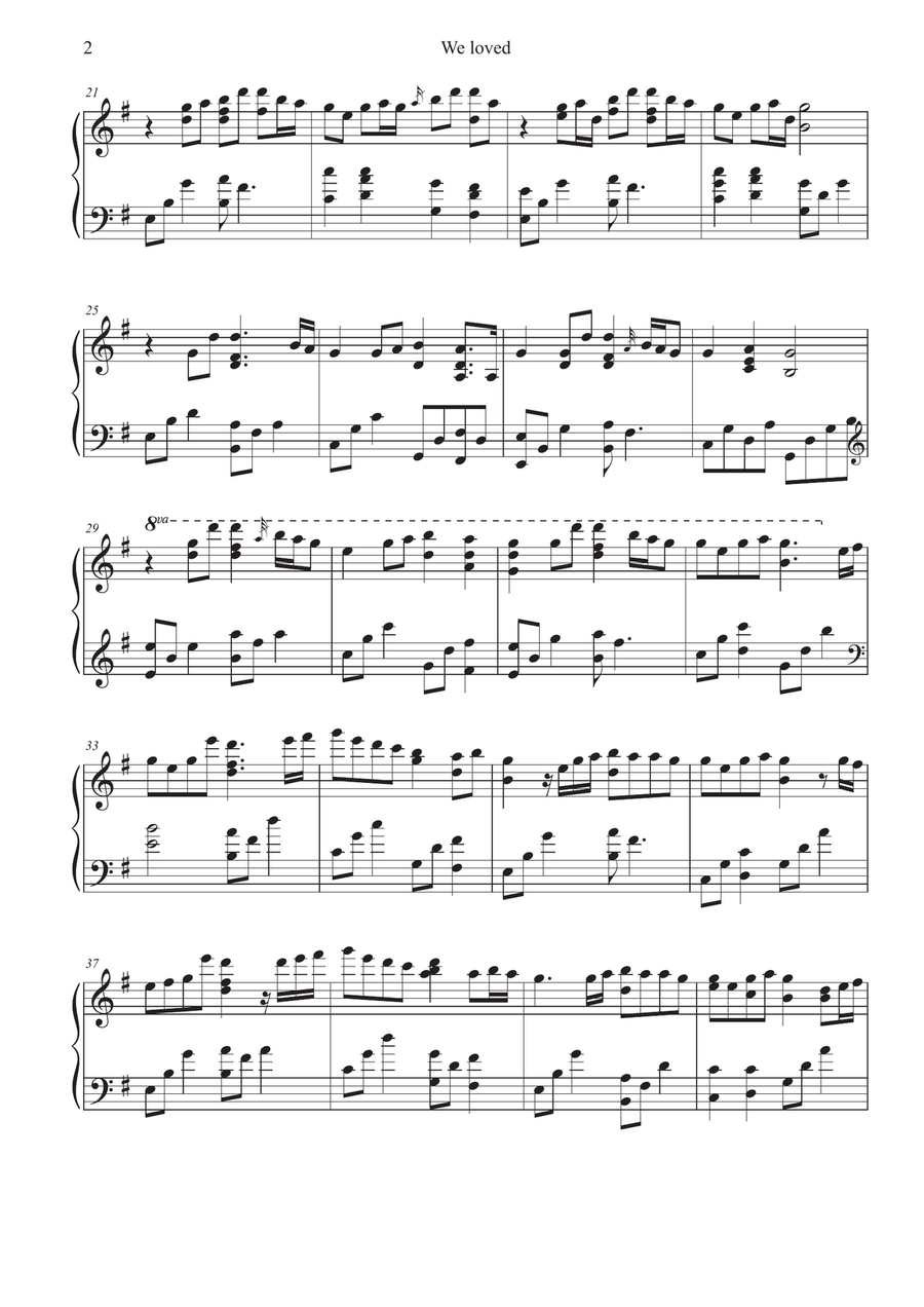 We loved We loved Easy Piano scores gallery preview page 2