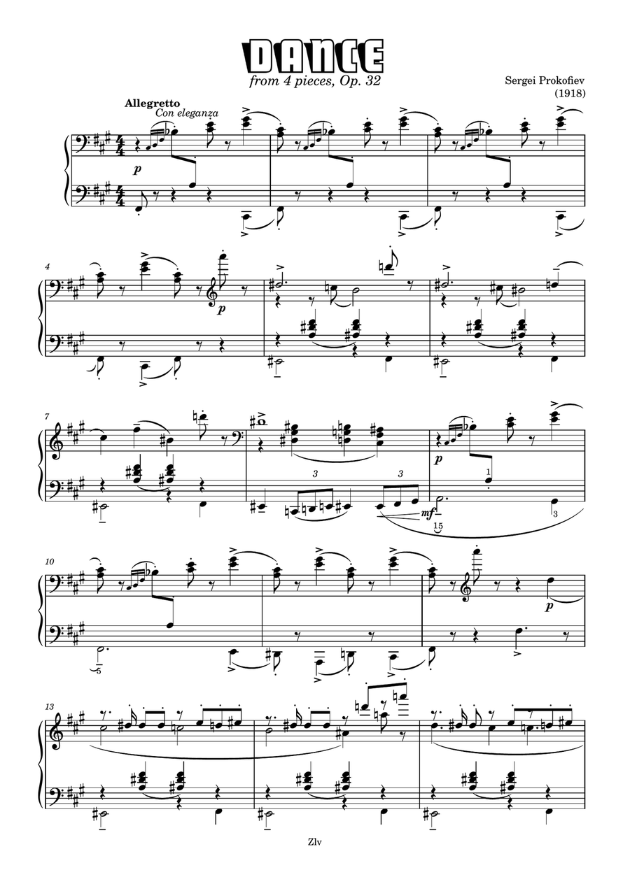 Dance Piano Solo scores gallery preview page 1