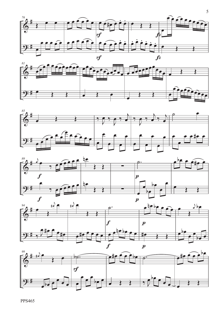 FIALA: DUETTO IN G MAJOR Rei F5.25 for oboe and bassoon Woodwind Duet scores gallery preview page 5