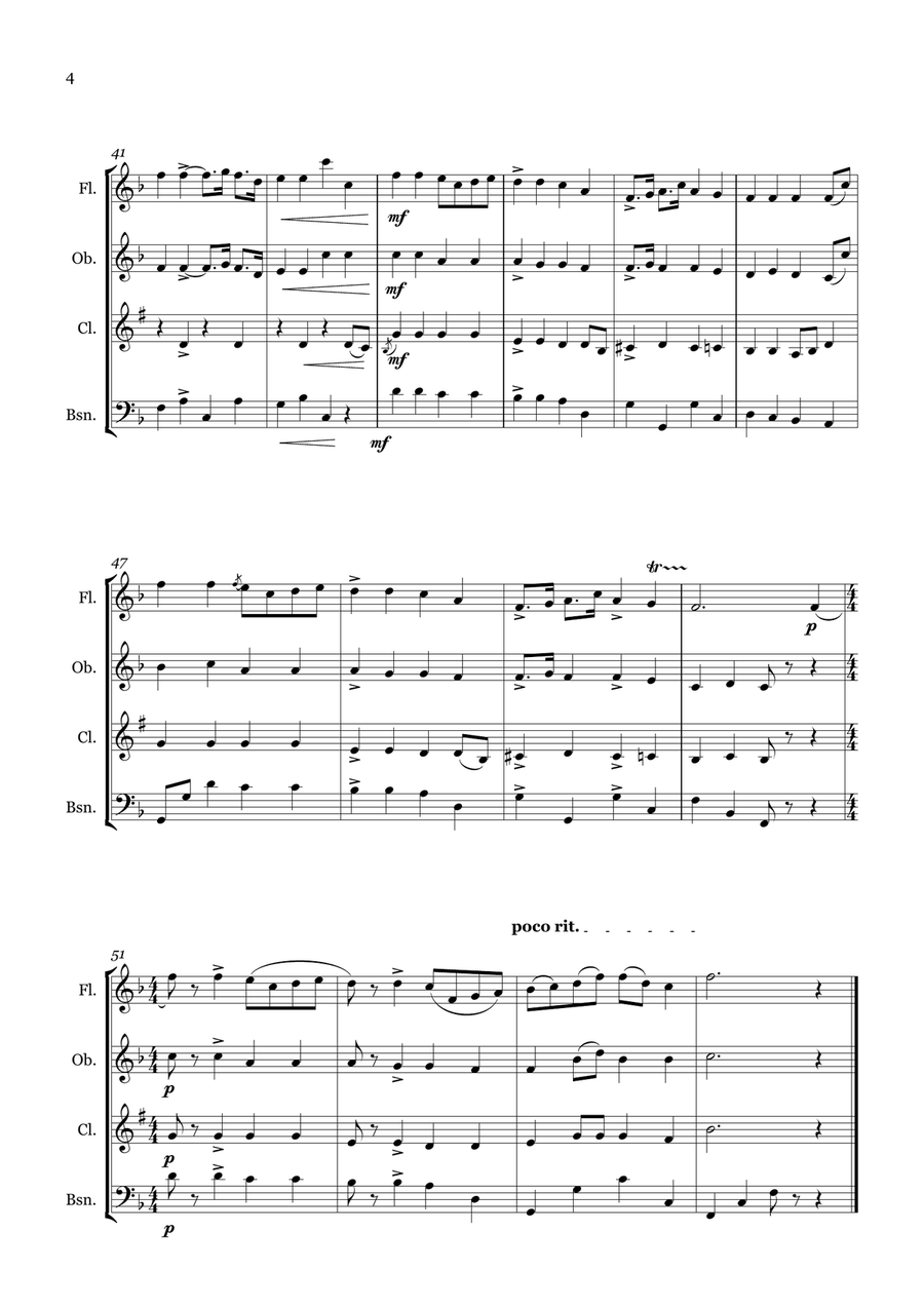Brigands! Brigands! Woodwind Quartet scores gallery preview page 4