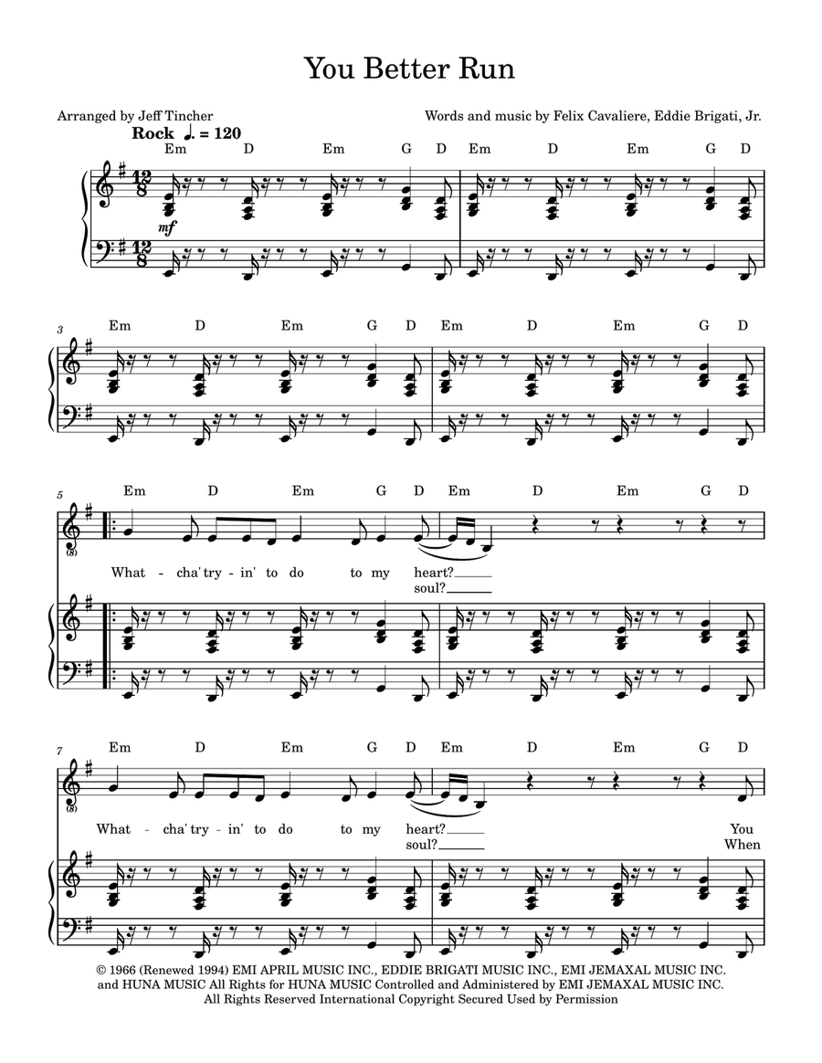 You Better Run You Better Run Piano, Vocal scores gallery preview page 2