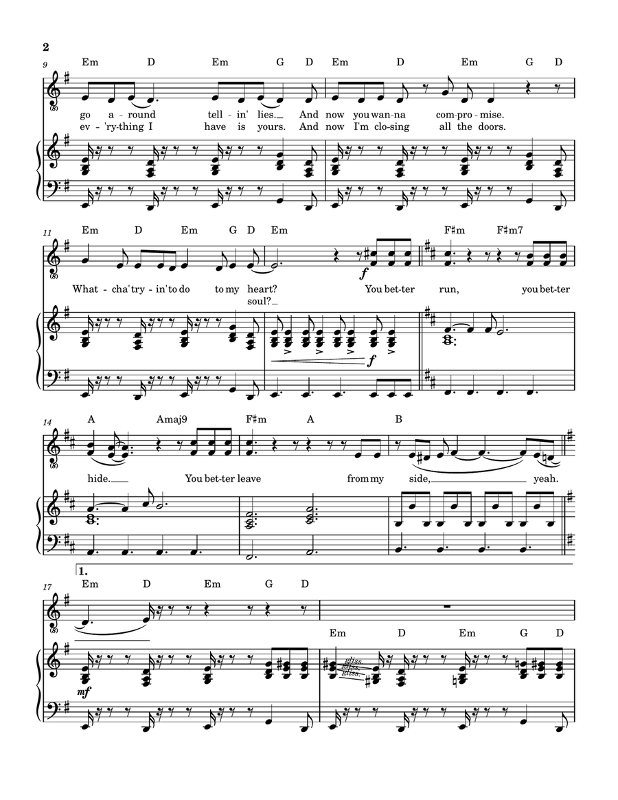 You Better Run You Better Run Piano, Vocal scores gallery preview page 3